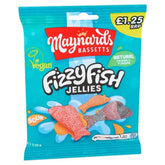 Maynards Bassetts Fizzy Fish Sweets Bag 130 (Case of 12)  Adomoo